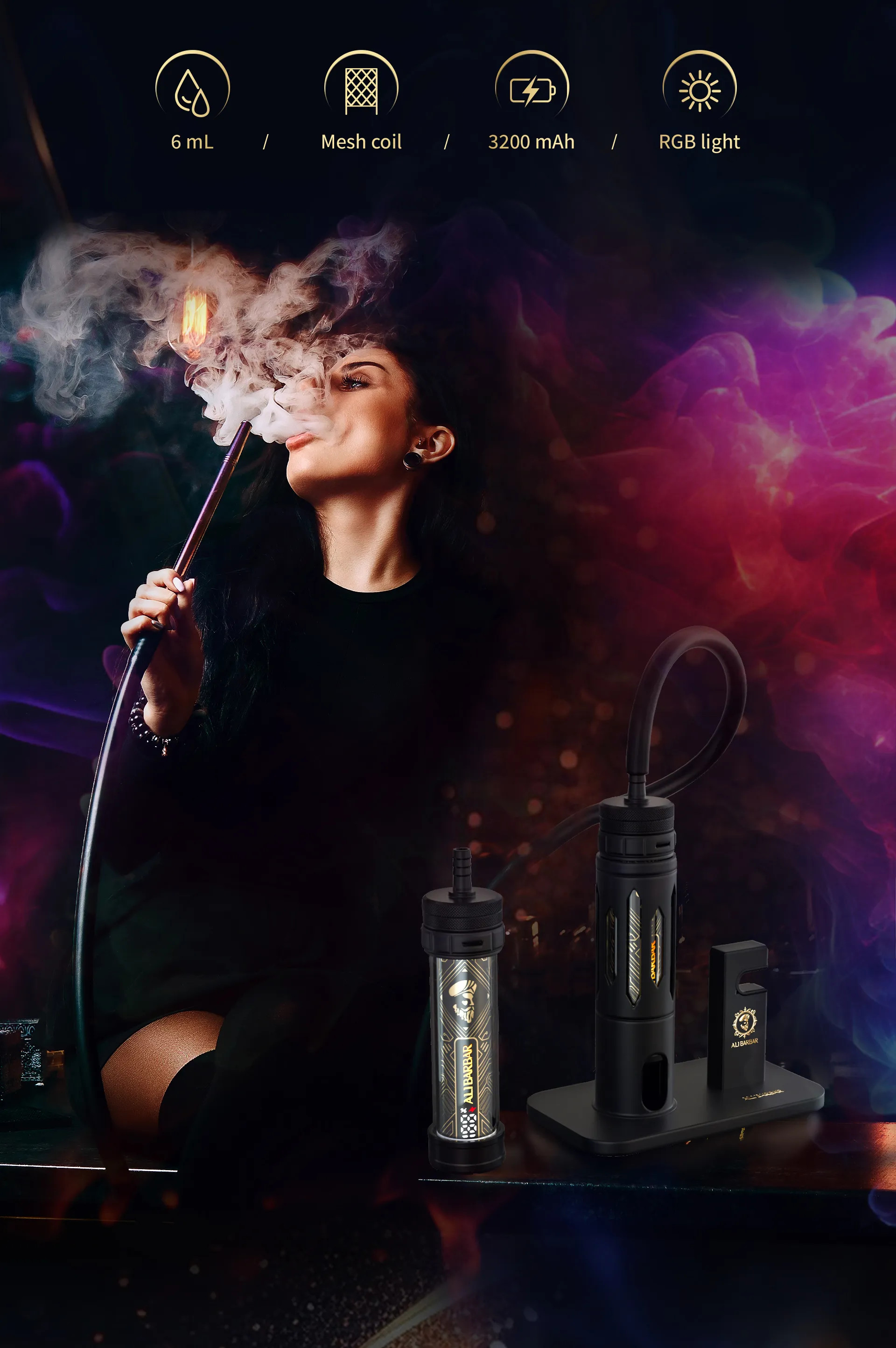 ALIBARBAR HOOKAH ONYX