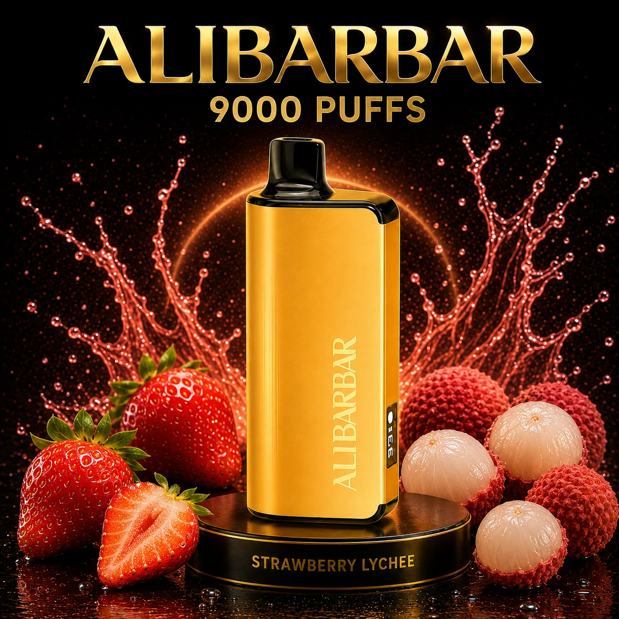 ALIBARBAR INGOT 9000 – Strawberry Lychee